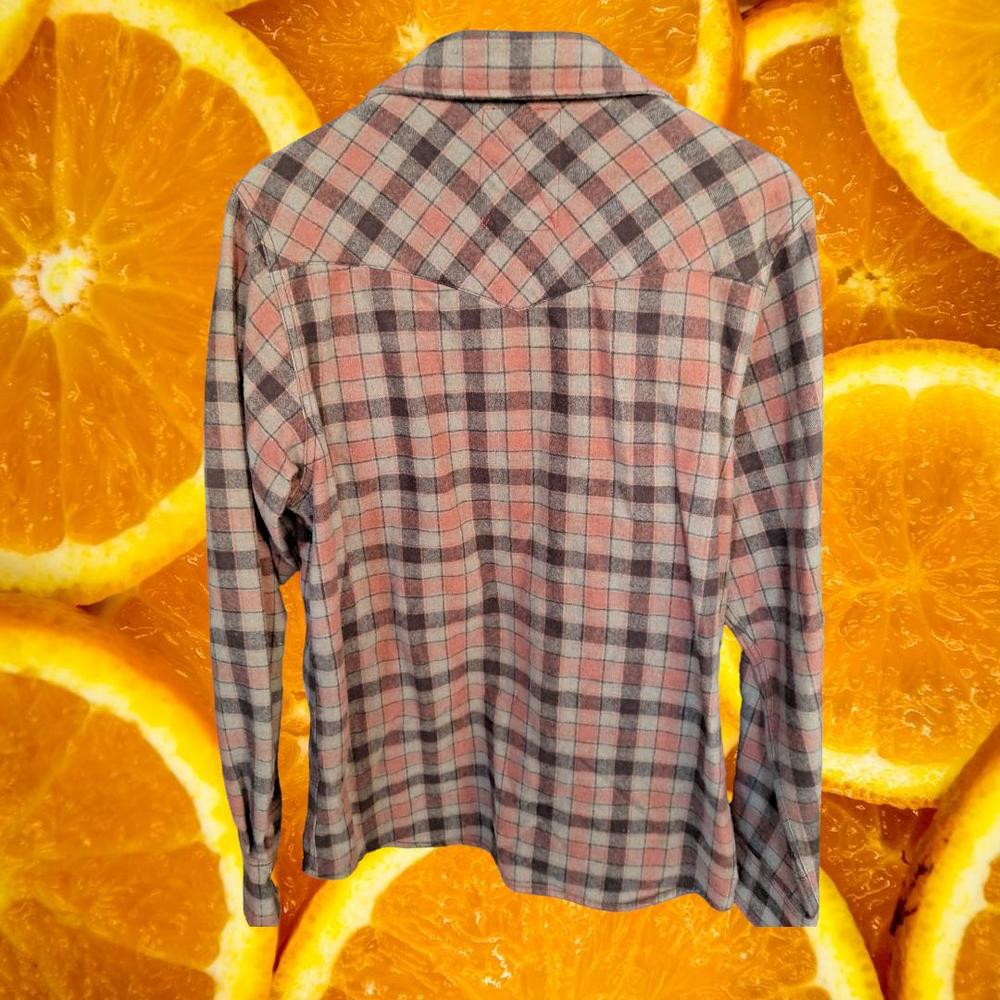 Kurtz Long Sleeve Plaid Snap Up Wool Blend Shirt Size Large - Picture 5 of 5